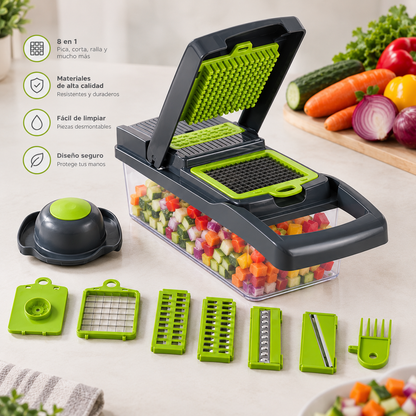 Picador verduras mandolina 14 en 1 acero - 50% de descuento por tiempo limitado!